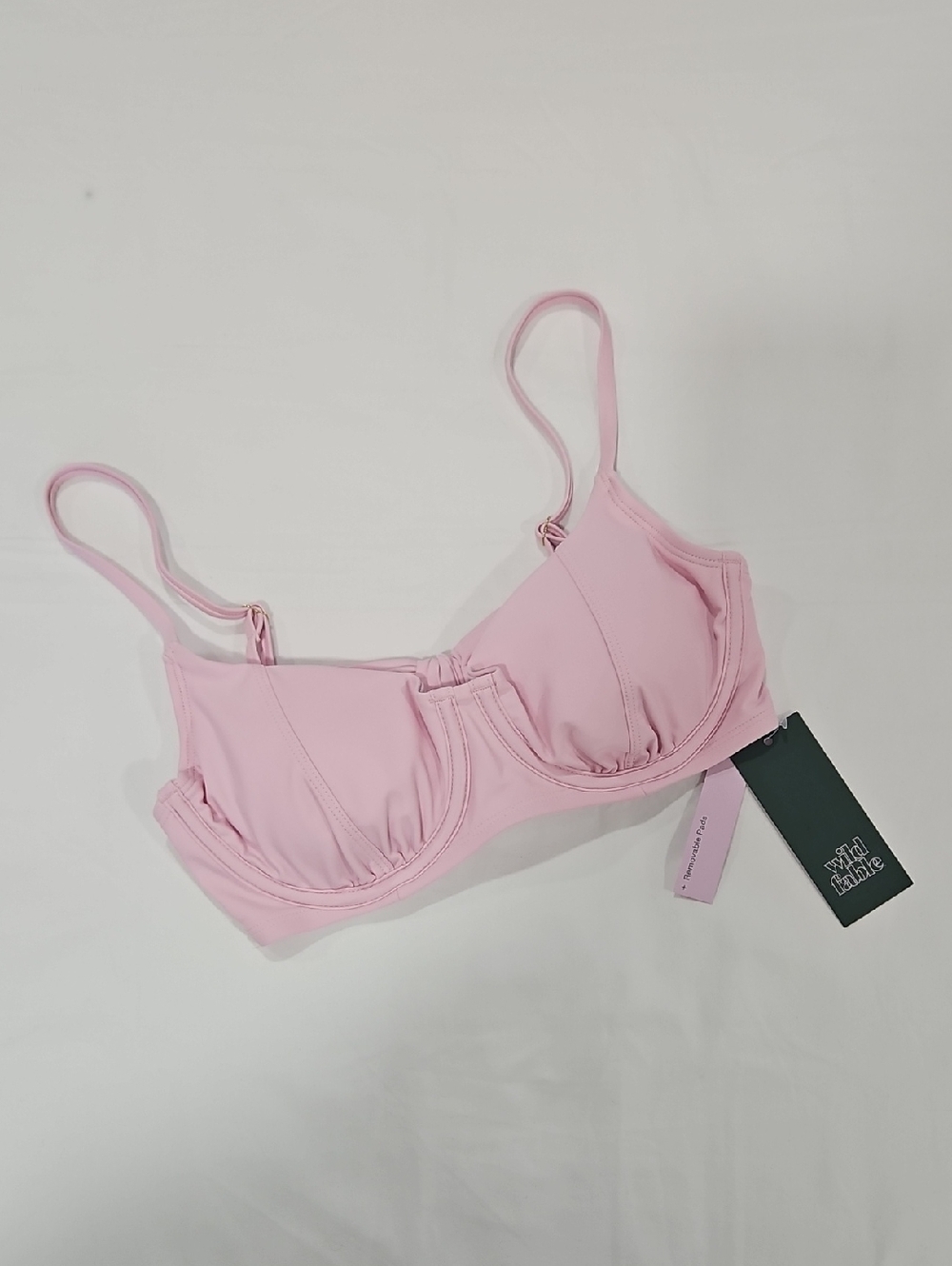 wild fable Light Pink Underwire Bikini Top with Adjustable Straps